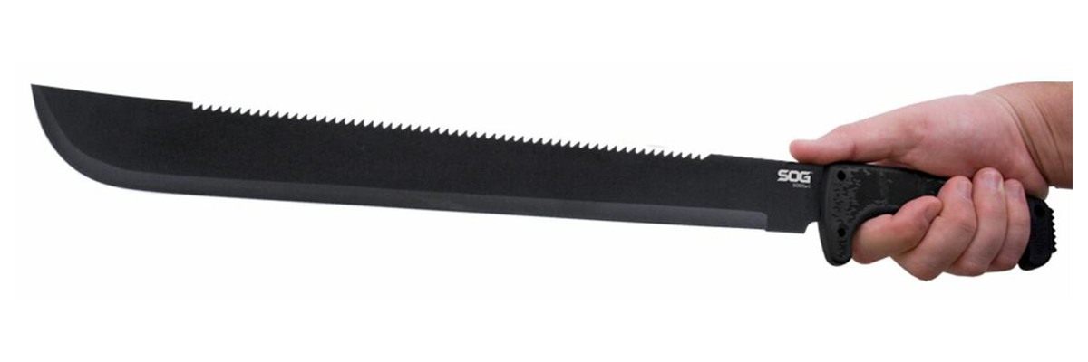 SOG Knives 18in Black Powder Coated 3 Cr13 MoV SS Blade Kraton Handle 24in view 4
