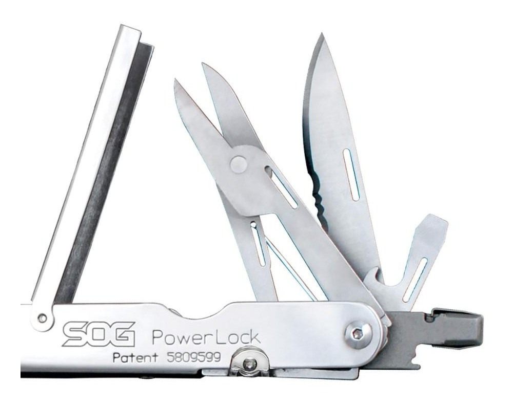 SOG Knives PowerLock Polished 420 Stainless Steel 7in Long Includes Sheath view 6