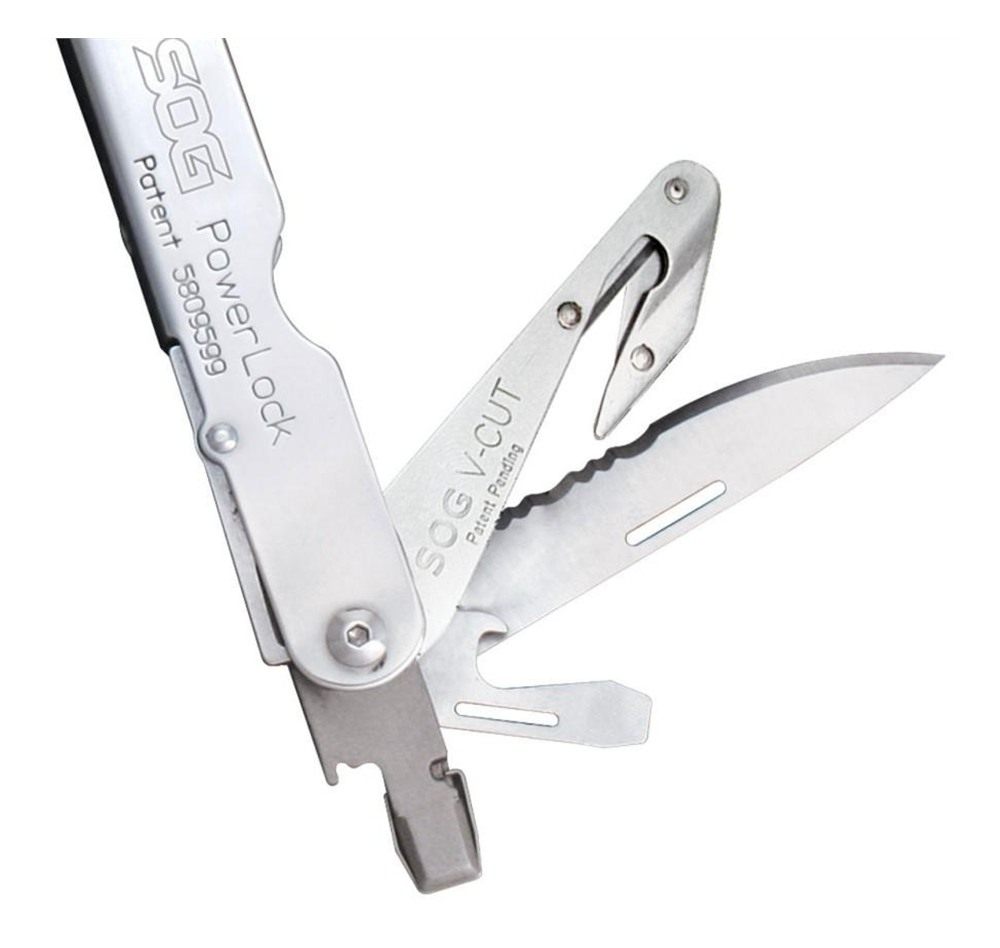 SOG Knives PowerLock V-Cutter Polished 420 Stainless Steel 7in Long Include view 5
