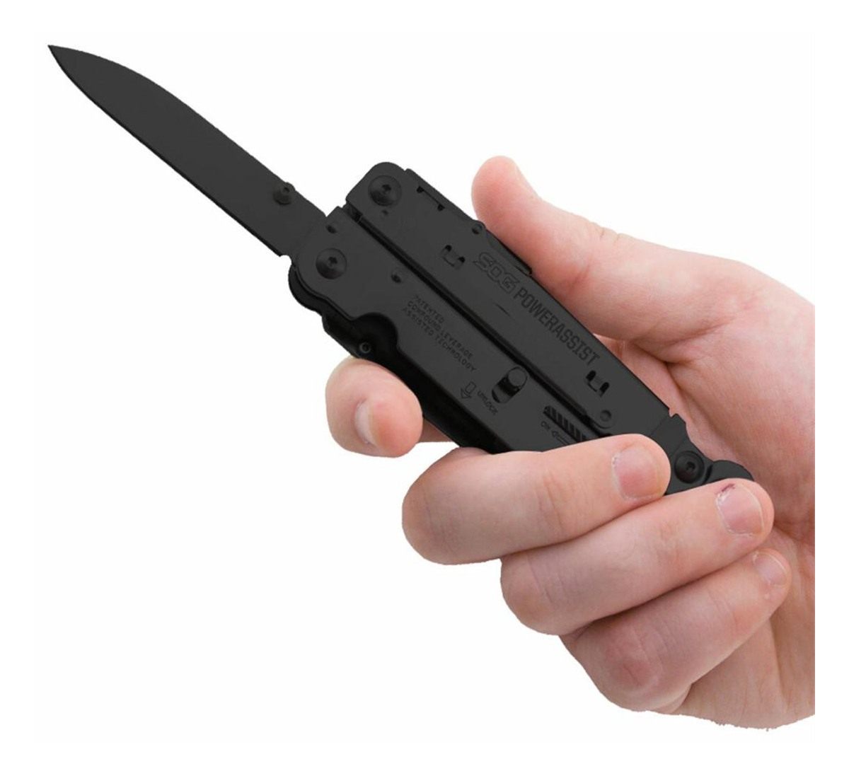 SOG Knives Tools PowerAssist Black Oxide 420 Stainless Steel 7in Long Featu view 4