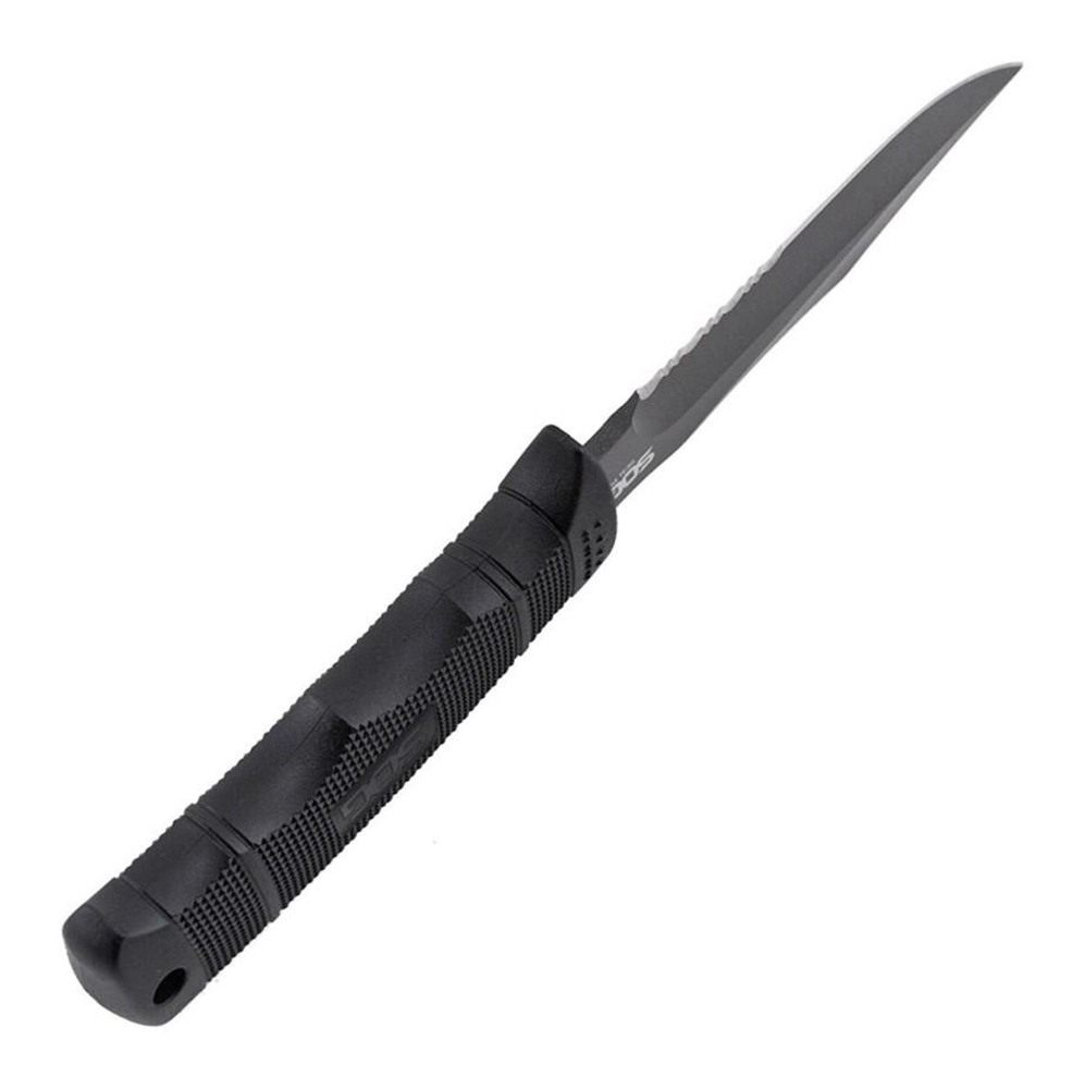 SOG Knives Tools Seal Pup 4.75in Fixed Clip Point Part Serrated Powder Coat view 5