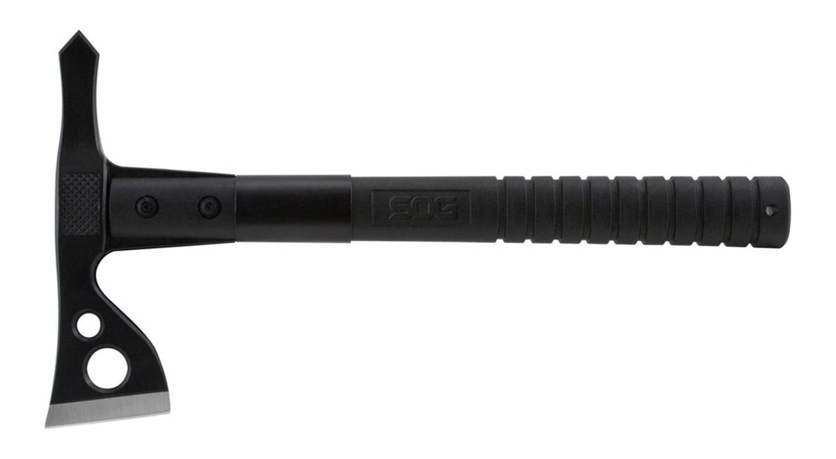 SOG Knives FastHawk 2in Blade 420HC SS Black Side Hammer Checkering w/SOG G view 8