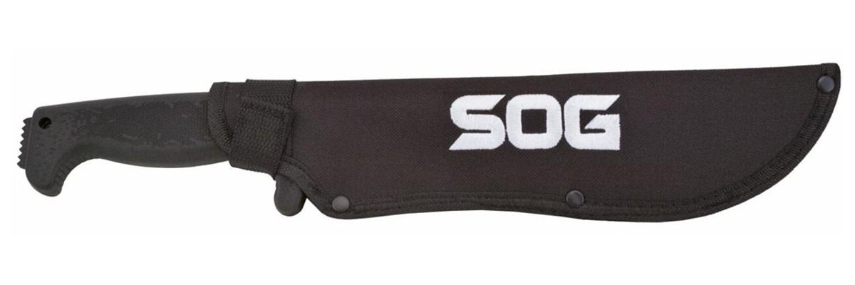 SOG Knives 10in Black Hardcased 3 Cr13 MoV SS Blade Kraton Handle 16in Long view 3