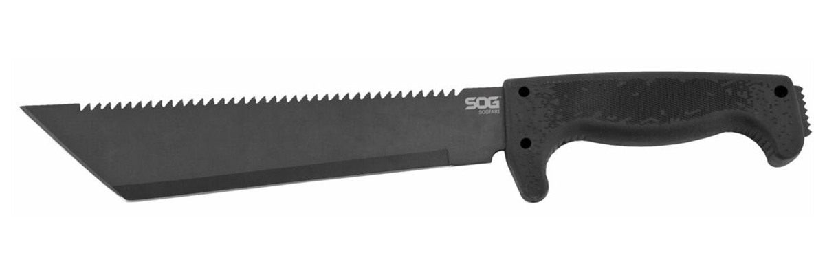 SOG Knives 10in Black Hardcased 3 Cr13 MoV SS Blade Kraton Handle 16in Long view 4