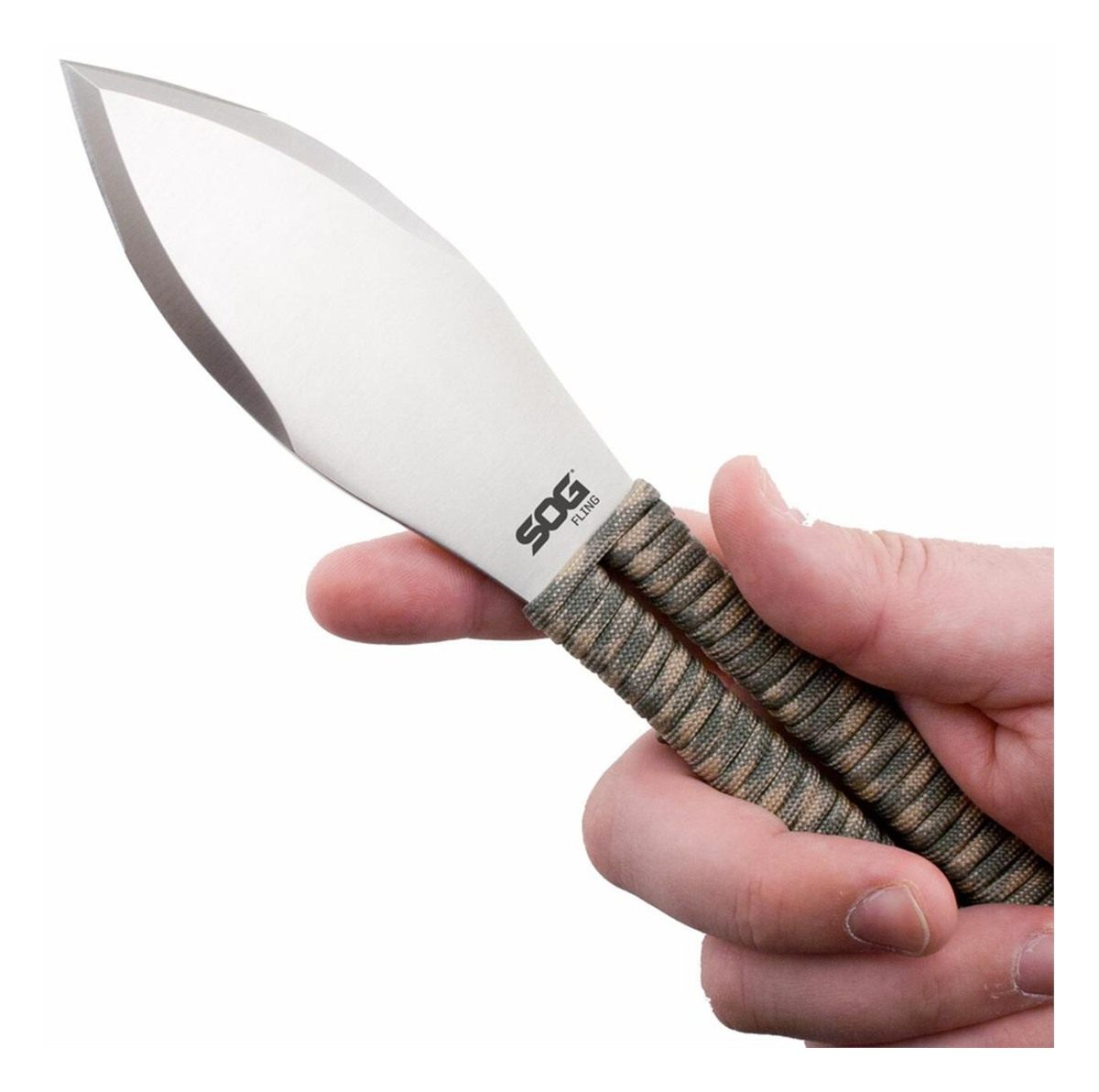 Sog Specialty Knives Fling Throwing 2.8in Blade Green and Tan Paracord Wrap view 2