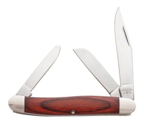 Bear Son Cutlery Midsize Stockman Folding Knife 2-3/8in Clip Point Blade Ro