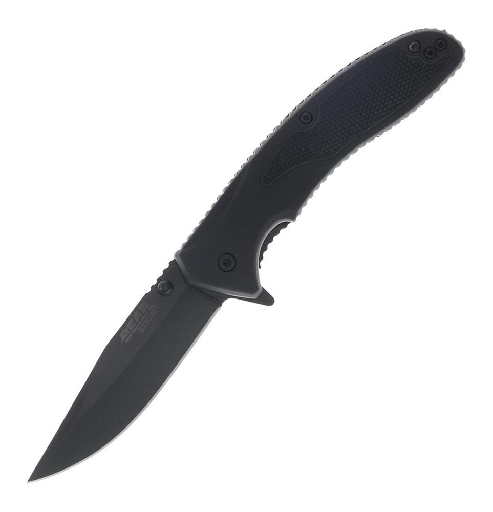 Bear Son Cutlery Sideliner Folding Knife 3-1/2in Clip Point Blade Black