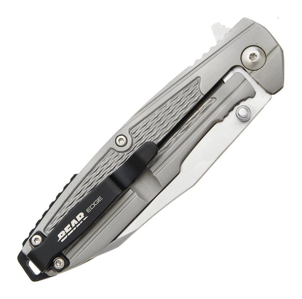 Bear Son Cutlery Lock Folding Knife 3-1/4in Reverse Tanto Blade Grey view 2