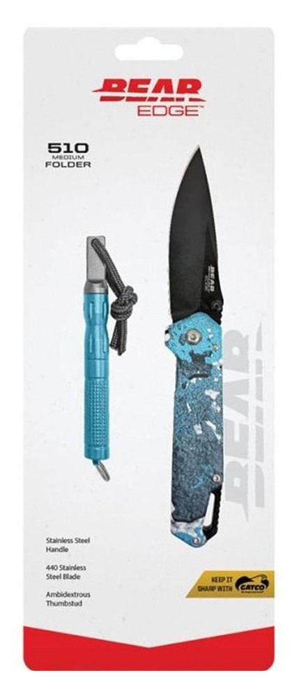 Bear Son Cutlery Edge Folding Knife 3in Drop Point Blade Truetimber Rift view 4