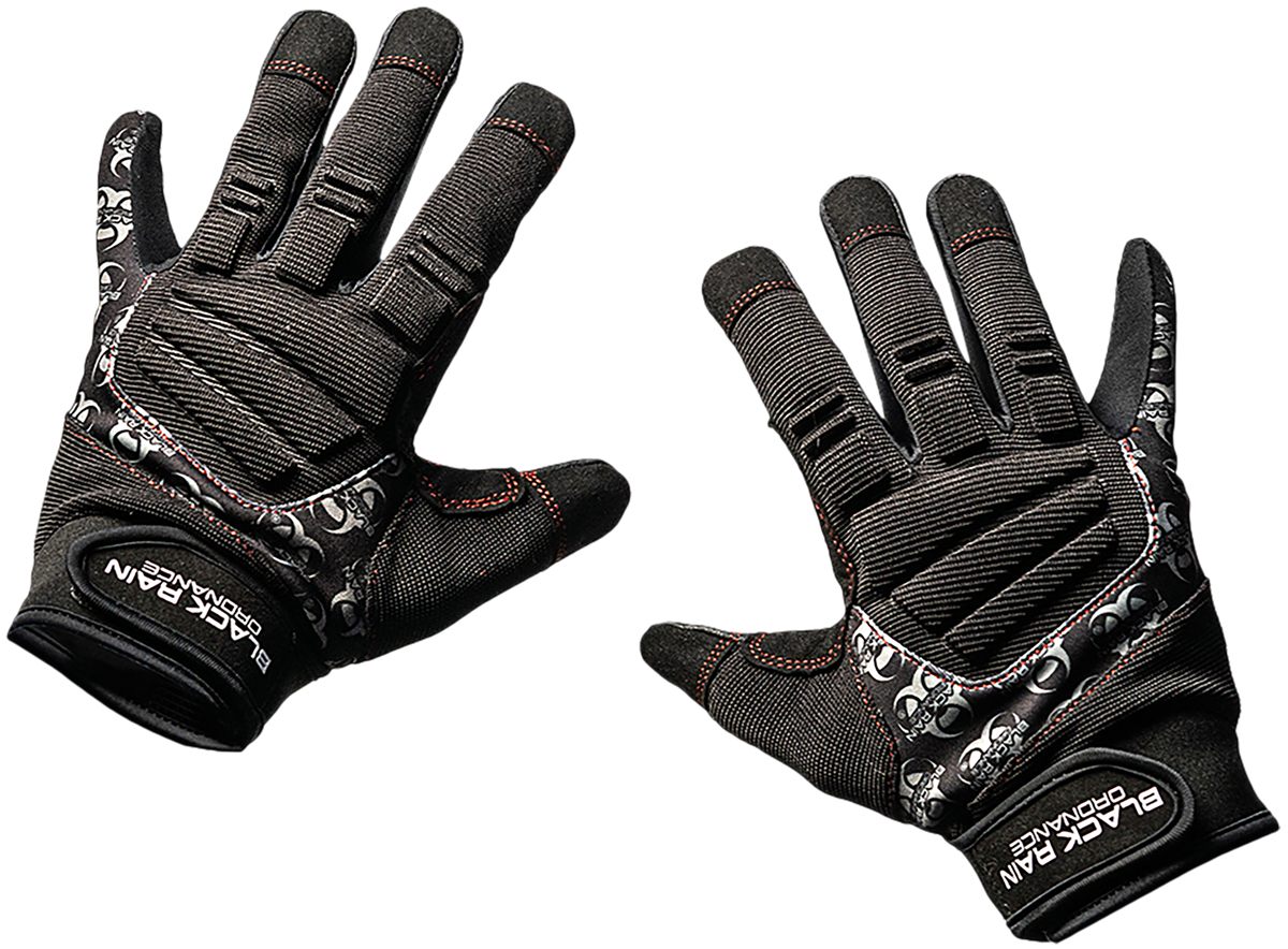 Black Rain Ordnance TACTGLOVEBLK/GRYXL Tactical Gloves XL Velcro