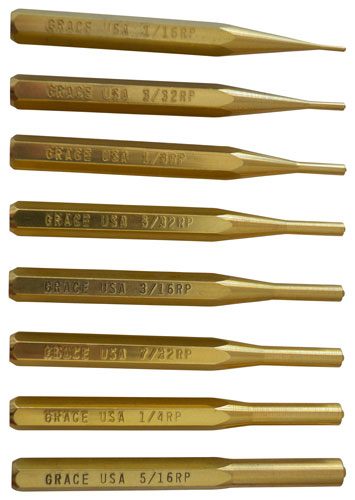 Grace USA BRP-8 - Gun Care Brass Roll Pin Punch Set - - - - 8 piece - Tools view 2
