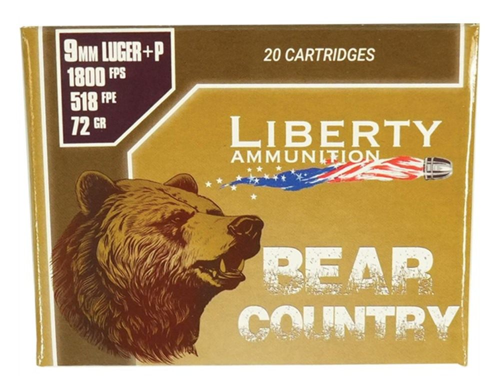 Liberty Ammunition Bear Country Handgun 9mm(+P) 72gr Solid 1850 fps 20/cts view 3