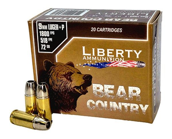Liberty Ammunition Bear Country Handgun 9mm(+P) 72gr Solid 1850 fps 20/cts view 5