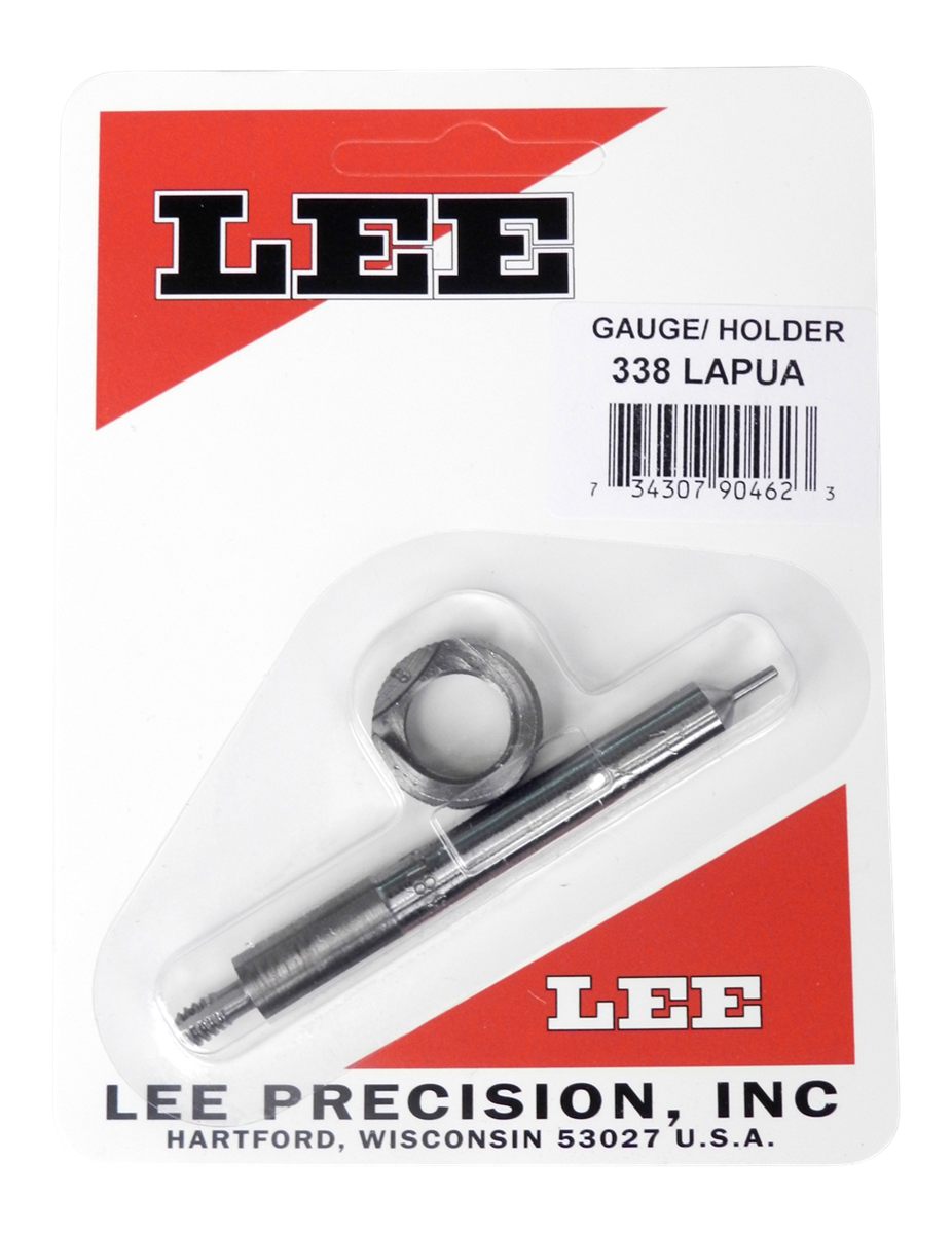 Lee Precision Reloading Gauge/Holder 338 Lapua Silver, Small