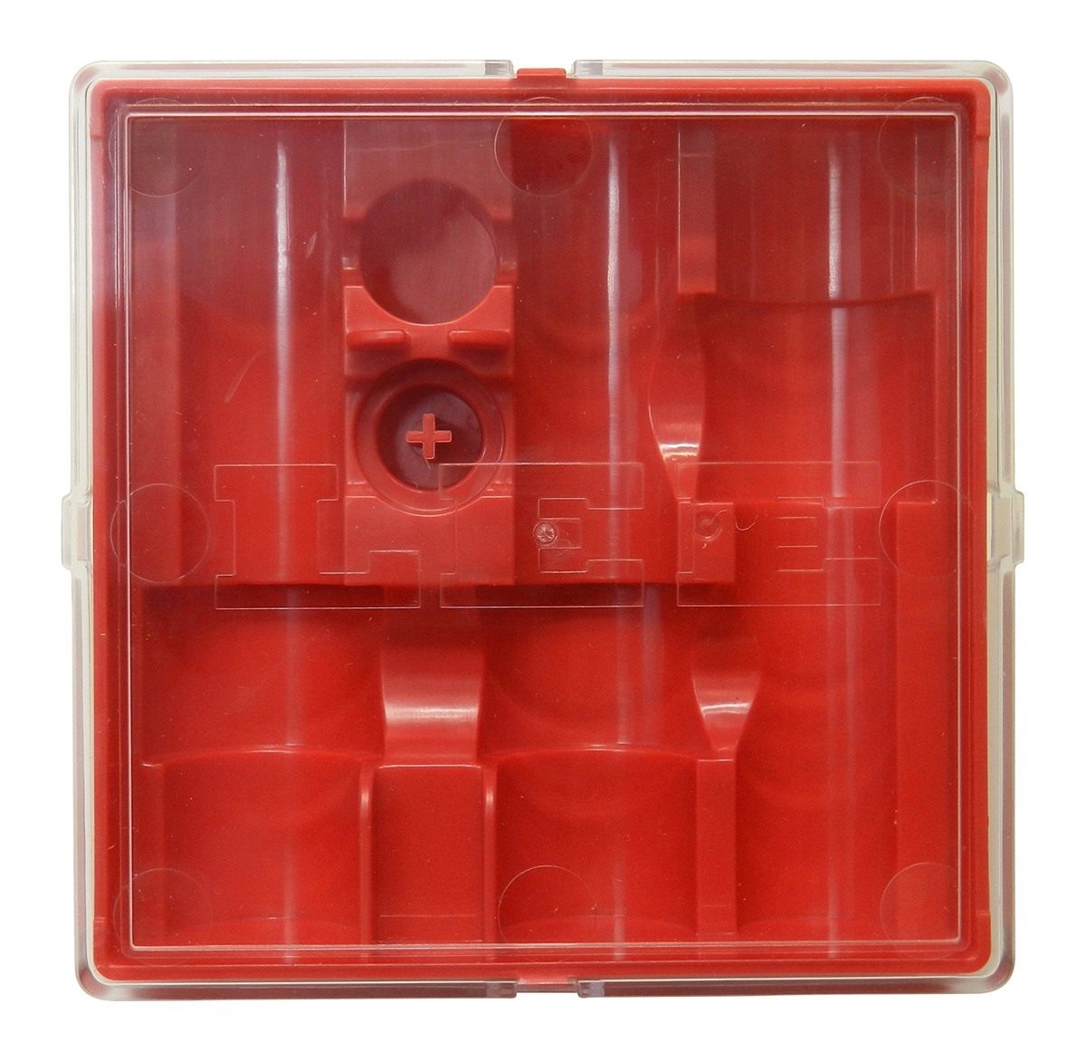 LEE PRECISION 90791, 3 Die Storage Box, Red with Clear Top,Small