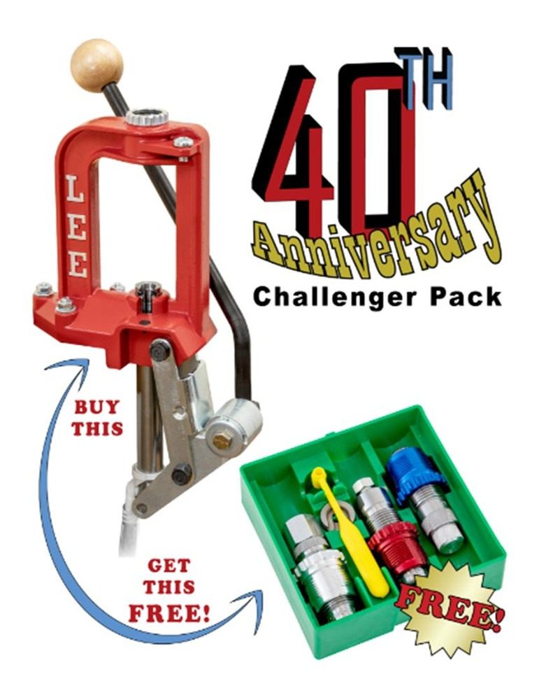 Lee Precision Challenger III Single Stage Press 40th Anniversary Pack with