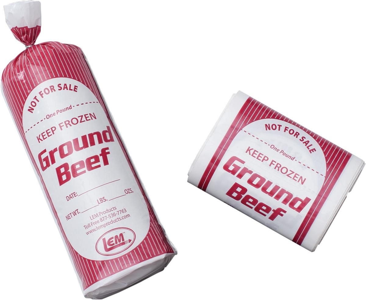 LEM 1 Ib Ground Beef Poly Bag - 25 Count view 3