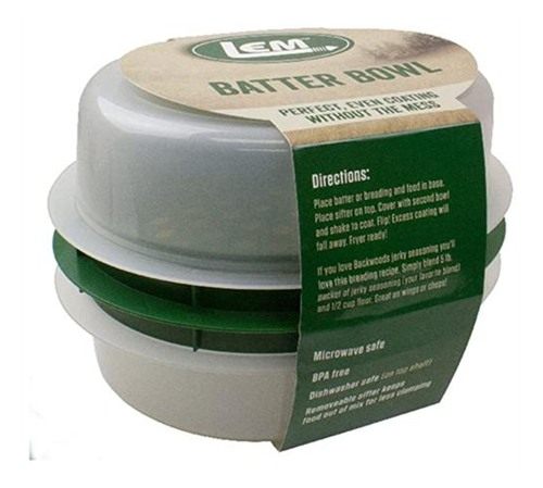LEM Products Batter Bowl, Translucent and Green view 2