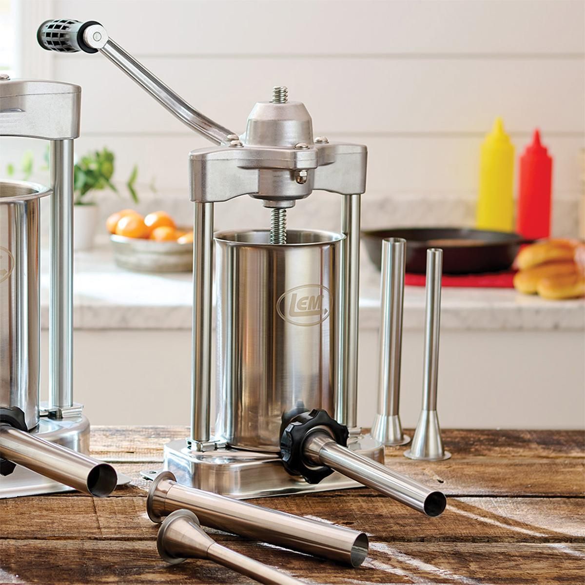 LEM Products Mighty Bite Vertical Stainless Steel 5 Pound Capacity Sausage view 2