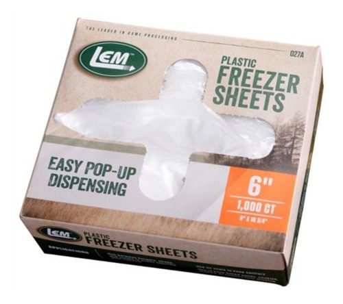 LEM Products 6in Freezer Sheets, Non-Stick, Polyethylene, 1000 Count Box view 2