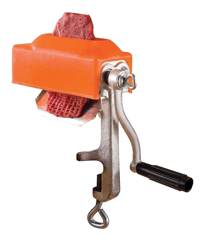 LEM Products Clamp-On Tenderizer, Cast Iron and Plastic, Orange view 2