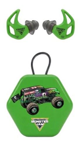 Axil Monster Jam X20 Ear Plugs 17dB or 19dB Grave Digger Green
