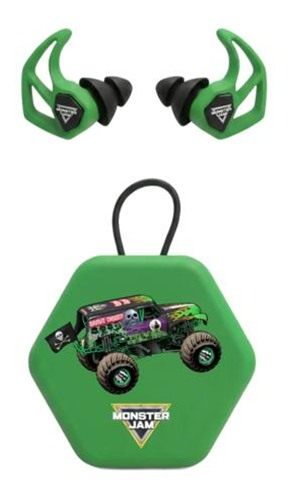 Axil Monster Jam X30i Ear Plugs 15dB or 19dB Grave Digger Green