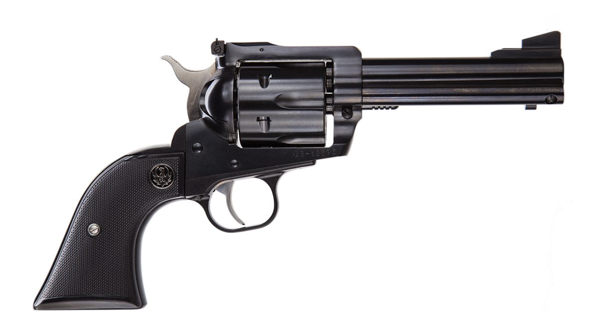 Ruger 0446 Blackhawk Convertible 45 ACP/45 Colt (Long Colt) 6rd 4.63" Blued Alloy Steel Barrel, Cylinder & Frame, Black Checkered Rubber Grip, Transfer Bar Safety, Exposed Hammer