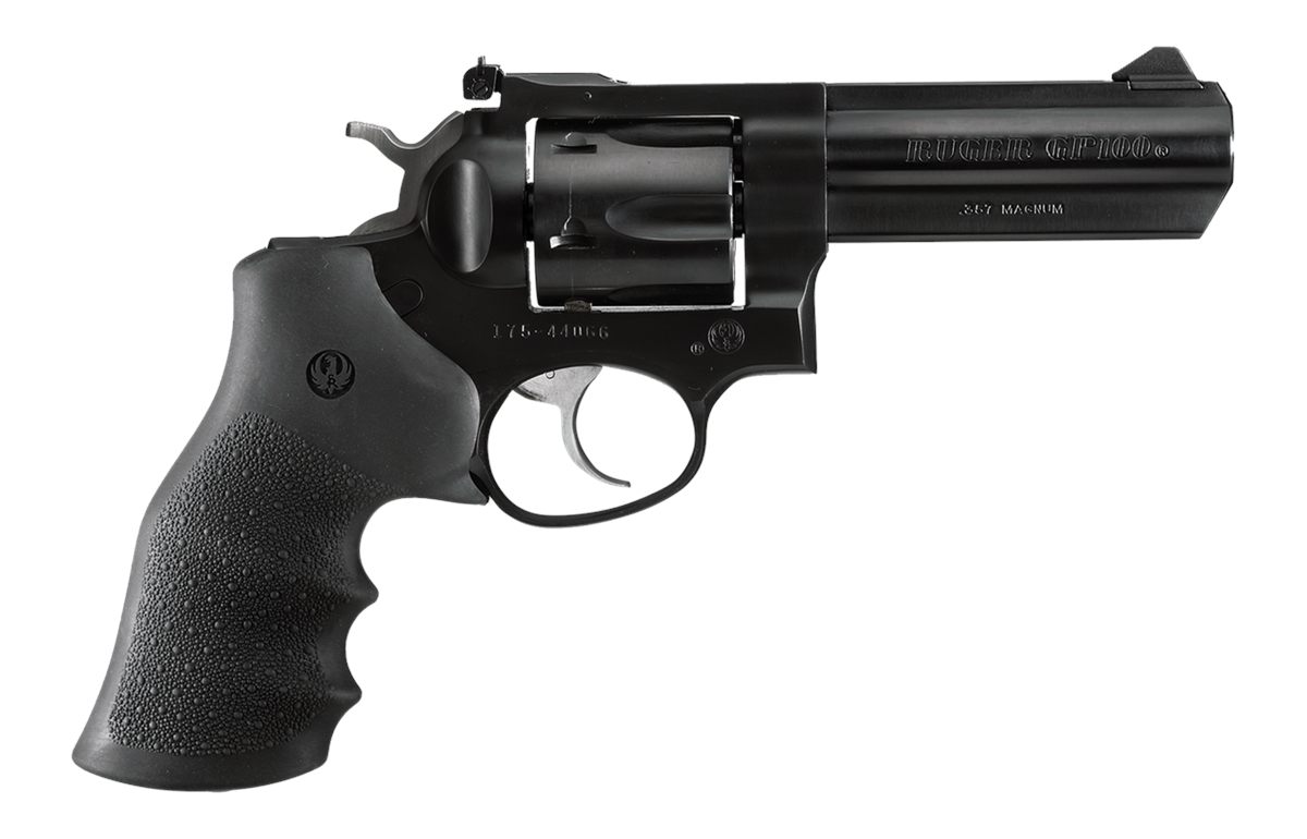 Ruger 1702 GP100  Medium Frame 357 Mag 6rd 4.20" Blued Alloy Steel Barrel, Cylinder & Frame, Hogue Monogrip, Transfer Bar Safety, Exposed Hammer