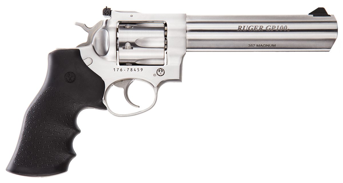 Ruger 1707 GP100 Medium 357 Mag 6rd 6in Satin Stainless Steel Barrel, Cylin