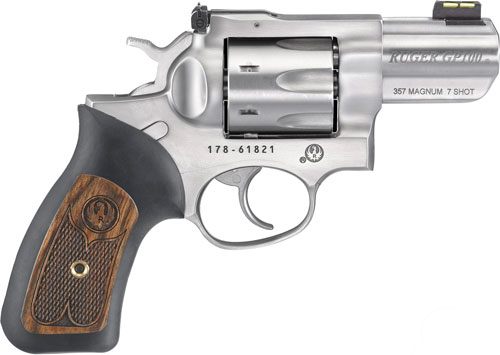 Ruger 1774 GP100 Small 357 Mag 7 Shot, 2.50in Satin Stainless Steel Barrel view 2