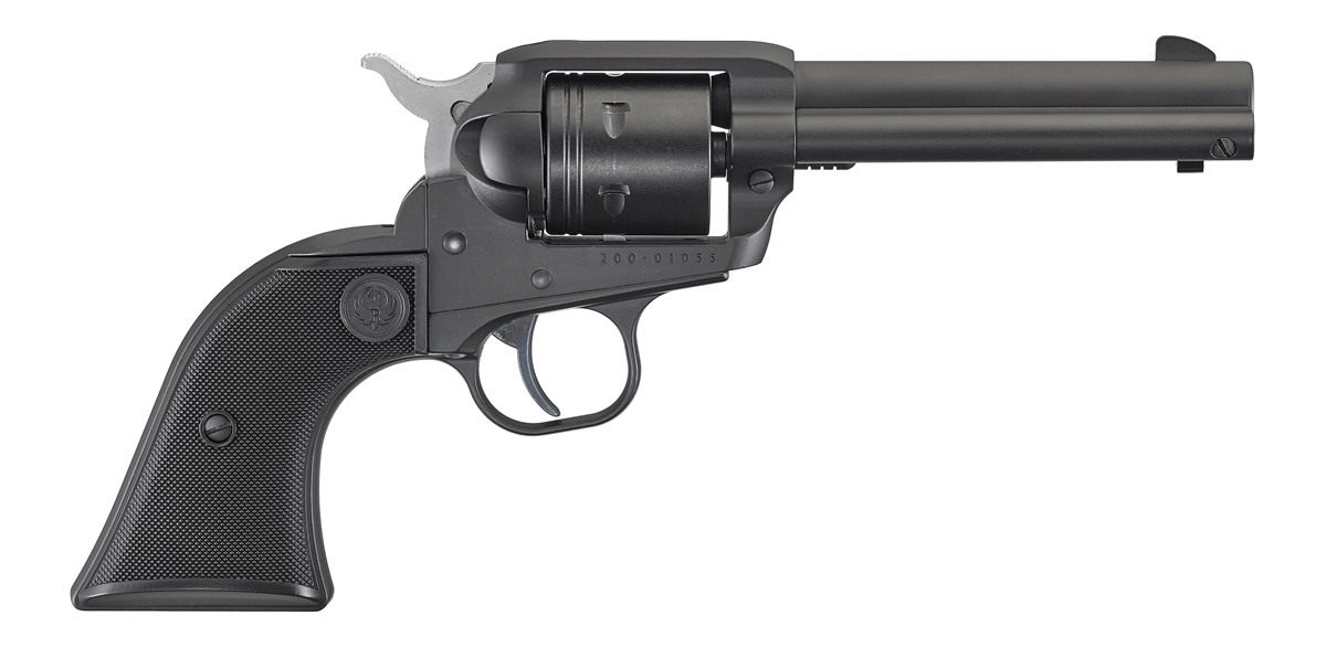 Ruger 2002 Wrangler 22 LR 6 Shot 4.62in Black Cerakote, Aluminum Cylinder C