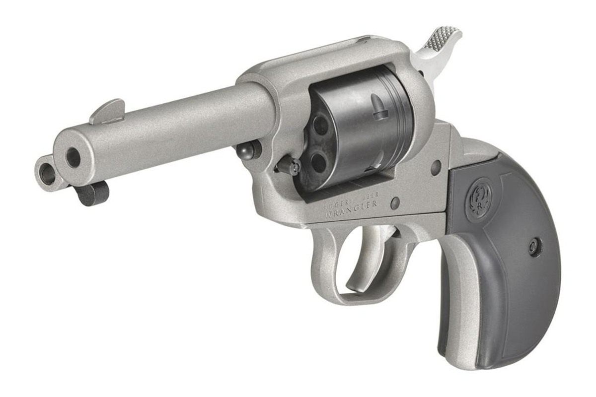 Ruger 2016 Wrangler 22 LR 6 Shot 3.75in Silver Cerakote Steel Barrel, Alumi view 3