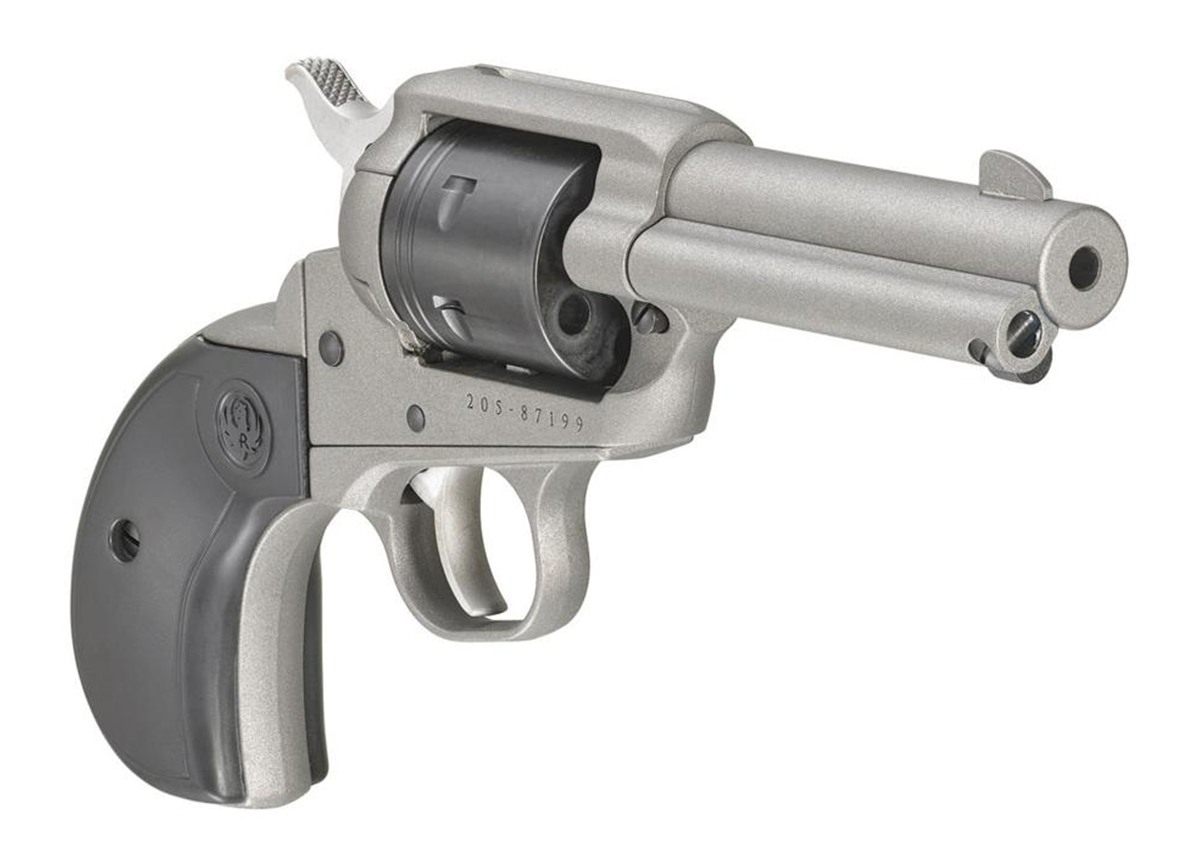 Ruger 2016 Wrangler 22 LR 6 Shot 3.75in Silver Cerakote Steel Barrel, Alumi view 4