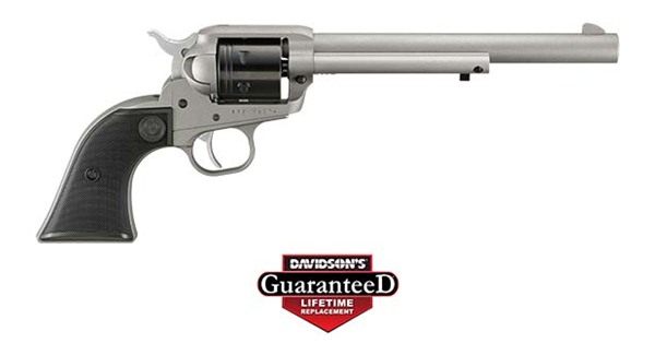dRUGER WRANGLER 22LR REVOLVER 7.5" SILVER 6RD