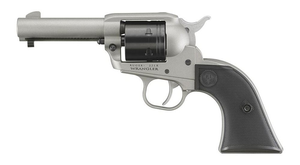 Ruger Wrangler Revolver .22 LR 6rd Capacity 3.75in Barrel Silver Cerakote A view 5