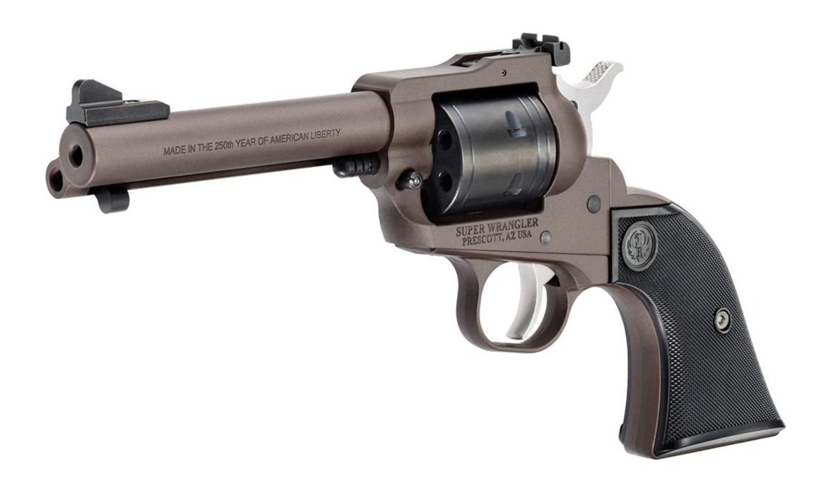 Ruger 2071 Super Wrangler 250th Anniversary 22 LR/22 WMR 6 Shot 4.62in Dark view 2