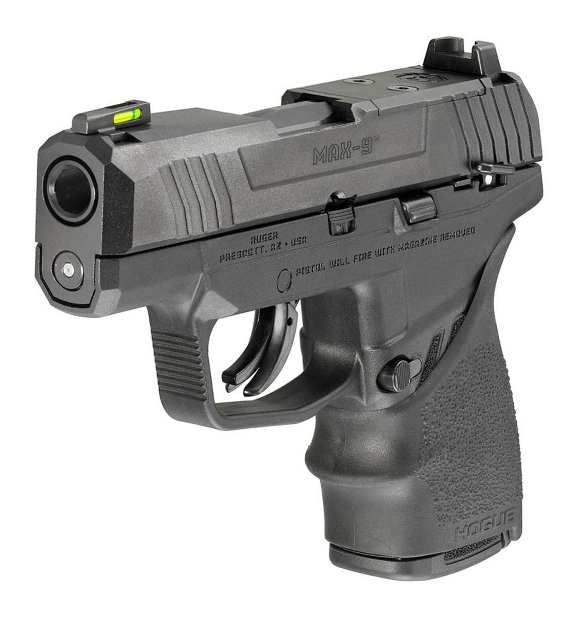 Ruger Max-9 Handgun 9mm Luger 10rd Magazine 3.2in Barrel Black view 3