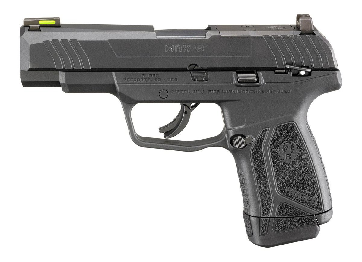 Ruger MAX-9 Optic Ready Handgun 9mm Luger 12rd Magazines(2) 4in Barrel Blac view 2