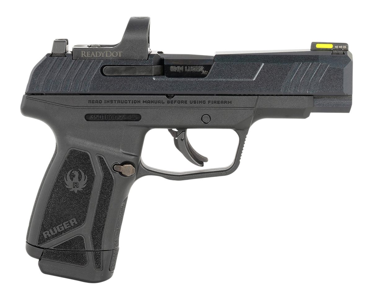 Ruger 3521 Max-9 Long RD 9mm Luger 12+1 4in Black Alloy Steel Optic Ready/S