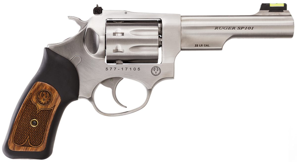 Ruger 5765 SP101 22 LR 8rd 4.20in Satin Stainless Steel Barrel, Cylinder Bl