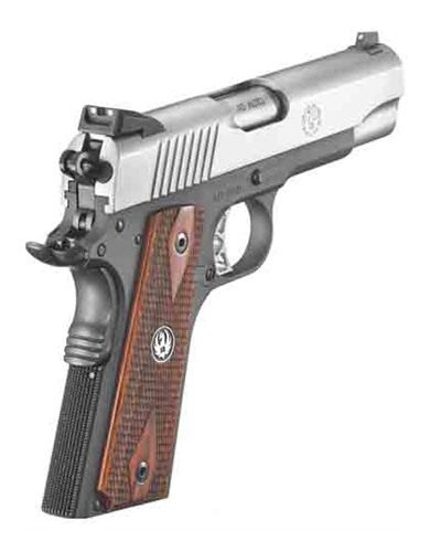 Ruger 6711 SR1911 Lightweight Commander 45 ACP 7+1 4.25in Stainless Steel B view 2