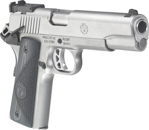 Ruger 6736 SR1911 Target 45 ACP 8+1 5in Stainless Steel Barrel, Low-Glare S view 2