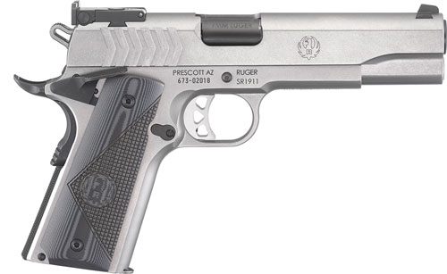 Ruger 6759 SR1911 Target 9mm Luger 9+1 5in Black Steel Barrel, Low-Glare St view 2