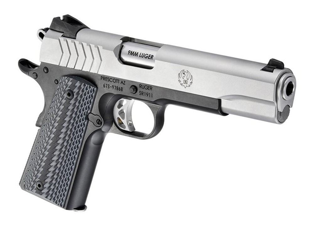 Sturm Ruger SR1911 Full Size 9mm Luger 9+1 5in Stainless Steel Barrel, Sati view 3