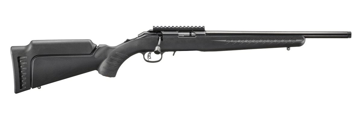 Ruger American 22 WMR 9+1 16.10in Satin Blued Threaded Barrel, Alloy Steel
