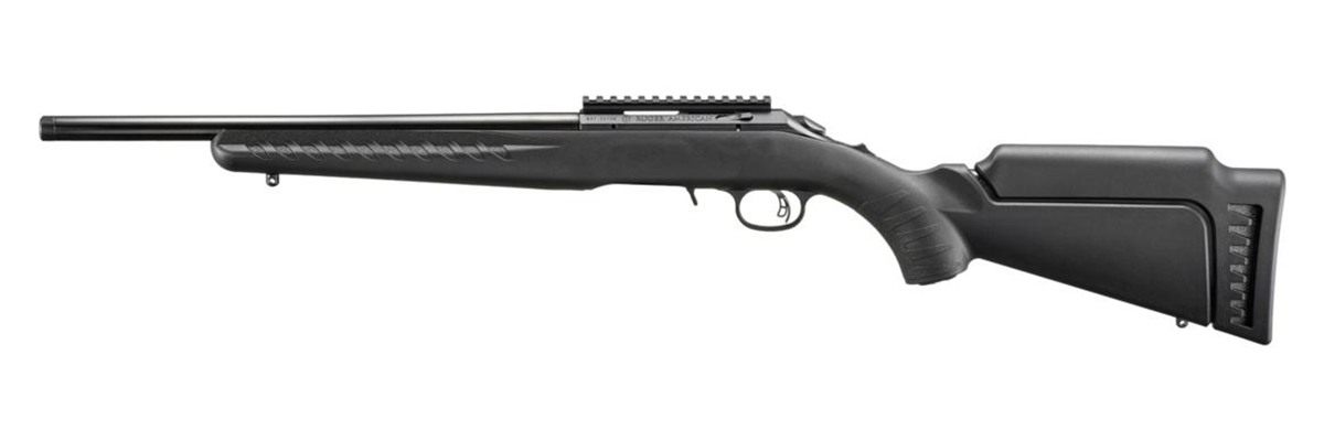 Ruger American 22 WMR 9+1 16.10in Satin Blued Threaded Barrel, Alloy Steel view 4