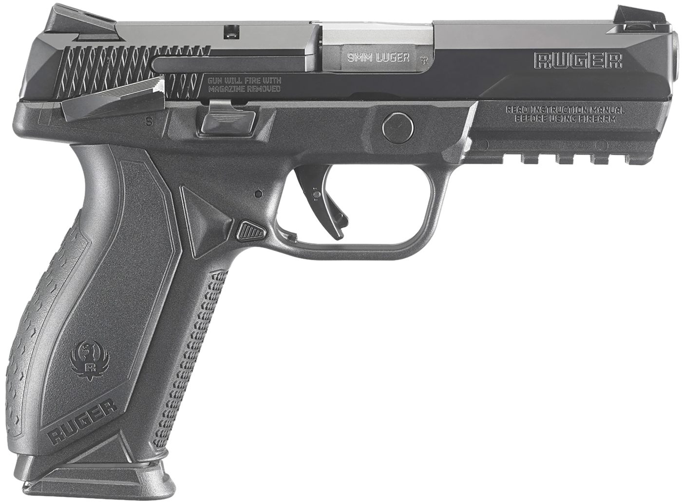 Ruger 8638 American Duty 9mm Luger 10+1 4.20in Stainless Steel Barrel, Blac
