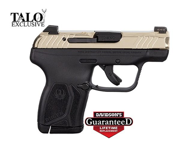 Ruger LCP MAX 380ACP Front Night SGT Champagne PVD Slide view 3