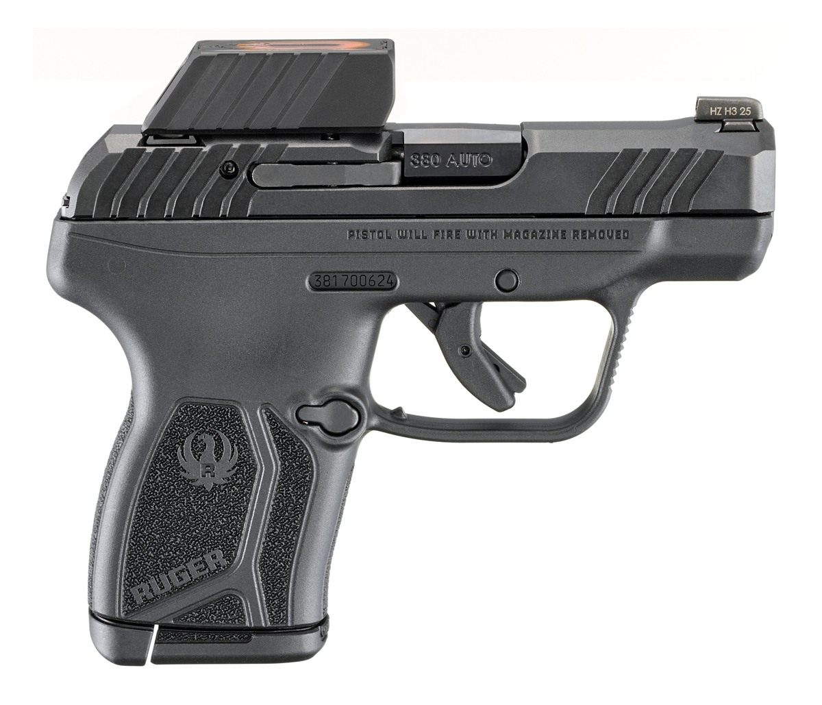 Ruger 13758 LCP Max Compact 380 ACP 10+1 2.80in Black Nitride Barrel, Alloy view 2